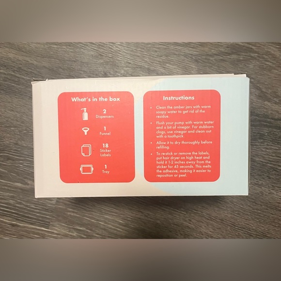 Dispenser set with labels and tray brand new in box - Picture 3 of 5